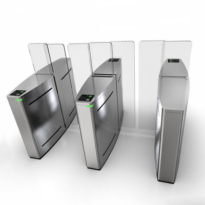 304 Stainless Steel Sliding Gate Turntile Với RS232/RS485 Dry Contact Input Interface